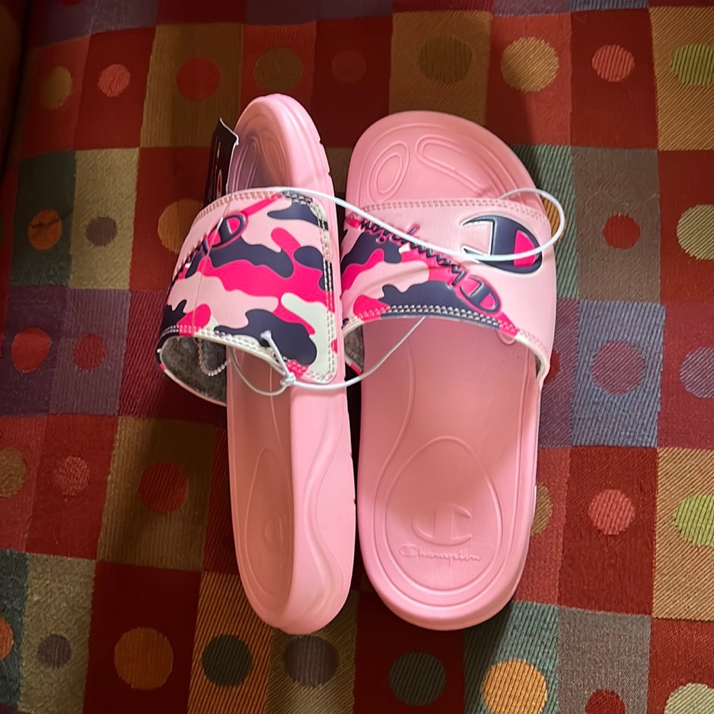 Pink champion sandals